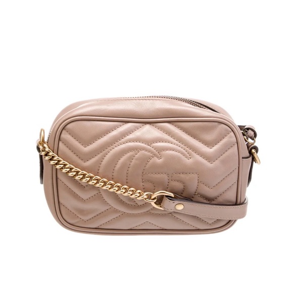 *SOLD ON ANOTHER PLATFORM NWT Gucci Taupe Leather Crossbody Bag w Gold Accents - Picture 4 of 4